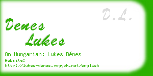 denes lukes business card